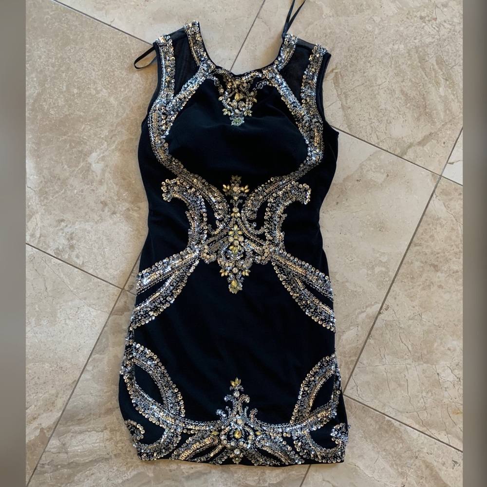Claudine embellished mini dress